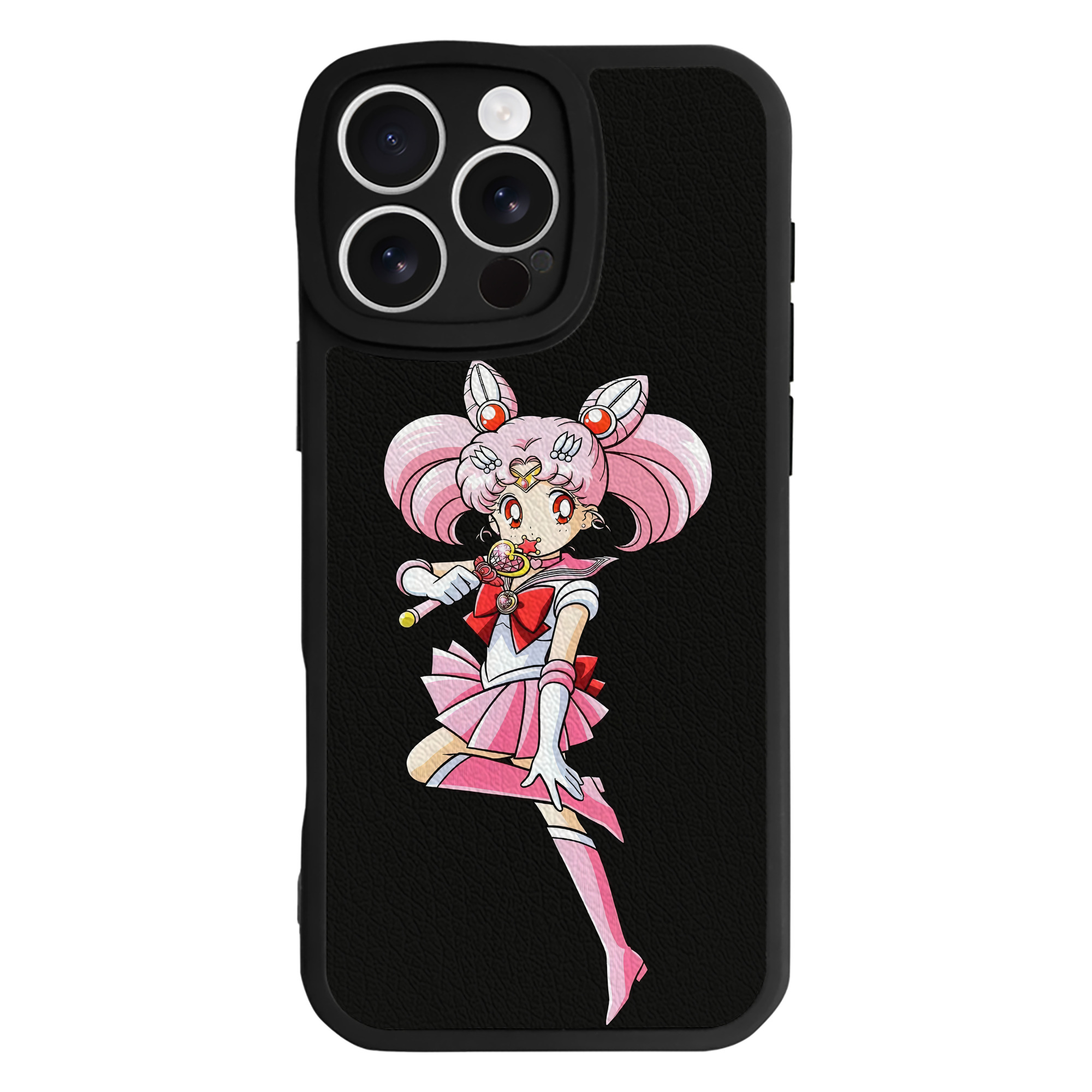 （画像用） 美少女戦士セーラームーン ちびうさ Sailor Moon Chibiusa Tsukino Usagi Small Lady Serenity 【iPhone 16シリーズ対応】シリコンスマホケース（レザー調） 材質：シリコン